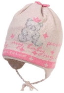 Jamiks dívčí čepice Bobi béžovo/růžová 38 - Children's Hat