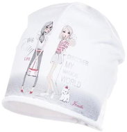 Jamiks dívčí čepice Lady bílá 46 cm - Čepice pro miminko