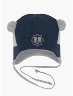 Broel dětská čepice Brego ouška pruhy modrá - 39 cm - Children's Hat