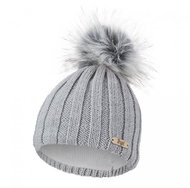 Little Angel Čepice pletená žebro Outlast ® sv.šedá vel. 1, 36-38 cm - Children's Hat