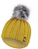 Little Angel Čepice pletená žebro Outlast ® - hořčice vel. 4, 45-48 cm - Children's Hat