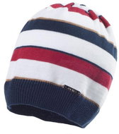 Jamiks chlapecká čepice IVERN pruhy červená modrá 44 cm - Children's Hat