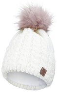 Little Angel Čepice pletená copánky s chlupatou bambulí Outlast ® - natur vel. 4, 45-48 cm - Children's Hat