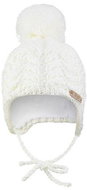 Little Angel Čepice pletená zavazovací copánky Outlast ® - natur vel. 3, 42-44 cm - Čepice pro miminko