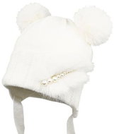 Jamiks dívčí čepice Bina IIIA smetanová 44 cm - Čepice pro miminko