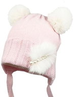 Jamiks dívčí čepice Bina IIIA růžová 38 cm - Čepice pro miminko