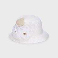 Mayoral dívčí klobouk s květy, bílá - 54 cm - Čepice pro miminko