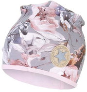 Little Angel Čepice podšitá Outlast® - koně a květy/růžová baby vel. 6, 54-57 cm - Čepice pro miminko