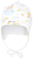 Little Angel Čepice podšitá zavazovací Outlast® - bílá-spící zvířátka/bílá vel. 1, 36-38 cm - Čepice pro miminko