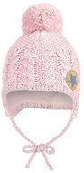 Little Angel Čepice pletená zavazovací copánky LA Outlast ® - sv.růžová vel. 5, 49-53 cm - Čepice pro miminko