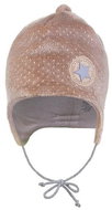 Little Angel Čepice MAZLÍK Outlast® - taupe stříbrný puntík/béžovohnědá vel. 2, 39-41 cm - Čepice pro miminko