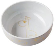 Done by Deer Contour Yummy 13,5 cm grey/gold - Children's Bowl