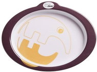 Done by Deer non-slip plate with handles Contour dark pink - Children's Bowl