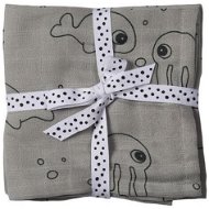 Done by Deer Sea Friends Muslin Diapers 2pcs - grey - Cloth Nappies