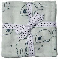 Done by Deer Muslin wrap nappies Sea Friends 2pcs - blue - Cloth Nappies