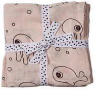Done by Deer Muslin wrap nappies Sea Friends 2pcs - pink - Cloth Nappies