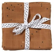 Done by Deer Muslin wrap nappies Dreamy Dots 2pcs - mustard - Cloth Nappies