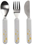 Done by Deer cutlery set - grey/gold - Children's Cutlery