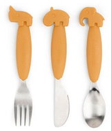 Done by Deer Easy-grip cutlery set Deer friends - mustard - Children's Cutlery
