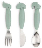 Done by Deer Easy-grip cutlery set Deer friends green - Children's Cutlery
