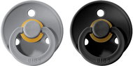 Bibs Colour natural rubber soother 2 pcs Cloud / Black - size 3 (18m. +) - Baby Pacifier