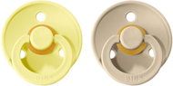 Bibs Colour natural rubber soother 2 pcs Sunshine / Sand - size 1 (0-6m. ) - Baby Pacifier