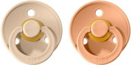 Bibs Colour natural rubber soother 2 pcs Vanilla / Peach - size 1 (0-6m. ) - Baby Pacifier