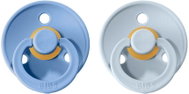 Bibs Colour natural rubber soother 2 pcs Sky Blue / Baby Blue - size 1 (0-6m. ) - Baby Pacifier