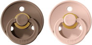 Bibs Colour natural rubber soother 2 pcs Dark Oak / Blush - size 2 (6-18m. ) - Baby Pacifier