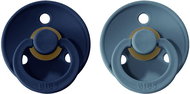 Bibs Colour natural rubber soother 2 pcs Deep Space / Petrol - size 1 (0-6m. ) - Baby Pacifier