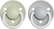 Bibs De Lux Natural Rubber Soother 2 pcs Sage/Cloud Nighttime - Size 1 (0-6m. ) - Baby Pacifier