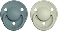 Bibs De Lux natural rubber soother 2 pcs Island Sea/Sage - size 1 (0-6m. ) - Baby Pacifier