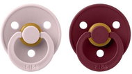 Bibs Colour natural rubber soothers 2 pcs Pink Plum / Elderberry - size 1 (0-6m. ) - Baby Pacifier