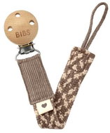 Bibs Paci Braid pacifier clip Dark Oak/Vanilla - Dummy Clip