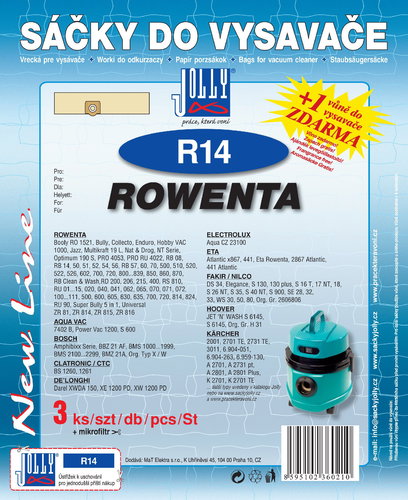 R14 Vacuum Cleaner Bags - Vacuum Cleaner Bags - Main image