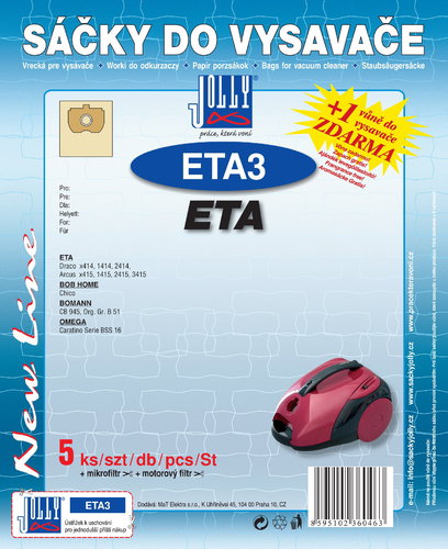 ETA3 Vacuum Cleaner Bags - Vacuum Cleaner Bags - Main image