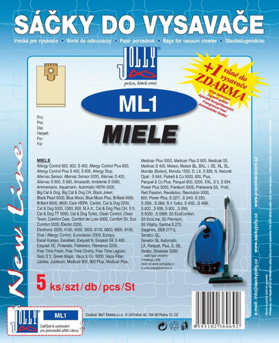 ML1 Vacuum Cleaner Bags - Vacuum Cleaner Bags - Main image