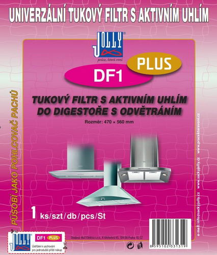 Jolly univerzální tukový filtr s aktivním uhlím do digestoře DF1 Plus - Filtr do digestoře - Hlavní obrázek
