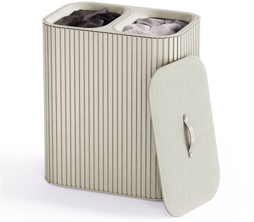 Joseph Joseph Tota Luxe, bamboo, 90 l, ecru - Laundry Basket - Main image