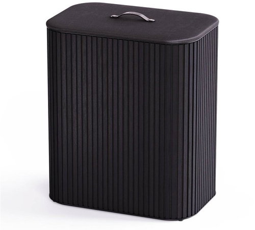 Joseph Joseph Tota Trio Luxe, bamboo, 90 l, black - Laundry Basket - Main image