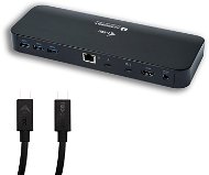 I-TEC Thunderbolt 3 Dual 4K Docking Station + USB-C to DP Adapter with 1.5m Cable, Power Delivery 8 - Docking Station