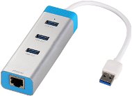 I-TEC USB 3.0 Metall-Hub mit Gigabit-Ethernet-Adapter - USB Hub