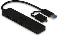 I-TEC USB 3.0 Slim HUB 4 Port + memory card reader and OTG reduction - USB Hub