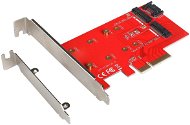 I-TEC PCI-E 2x M.2 Card (PCI-E/SATA) - PCI-Controller
