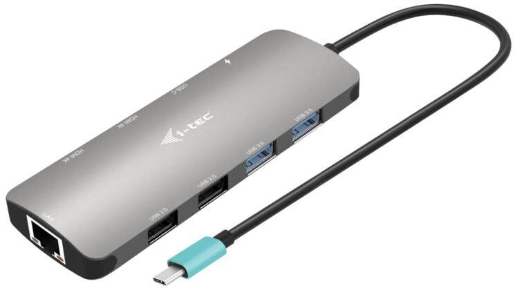 i-tec USB-C Metal Nano 2x HDMI Docking Station, PD 100W