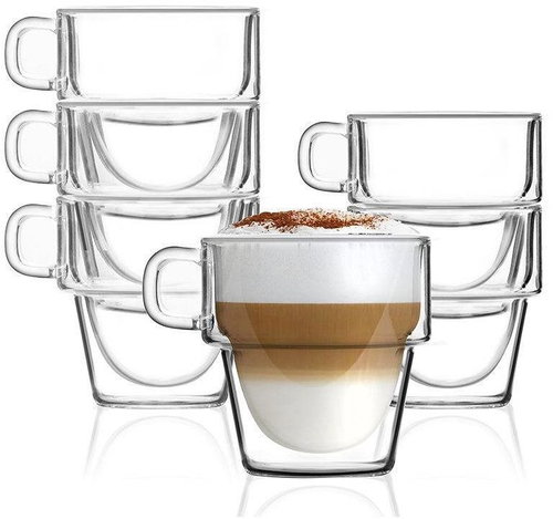 Vialli Design Hrnek, dvoustěnné sklo, 280 ml, 6 ks_SENSO 7442 - Set of Cups - Main image