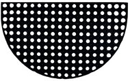 DuraHome Rohož gumová Domino 45 × 75cm, půlkruh - Doormat