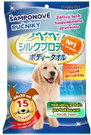 Japan Premium šamponové ručníky pro expresní koupání bez vody s prevencí kožní alergie, 15 ks - Dog Shampoo