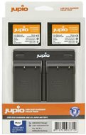 Jupio Set 2 x Akku BLX-1 2280 mAh + USB Dual Ladegerät für OM System - Kamera-Akku
