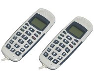 Sada dvou WELL VoIP telefonů K-1030B, numerická klávesnice, displej, pro Skype, USB - -